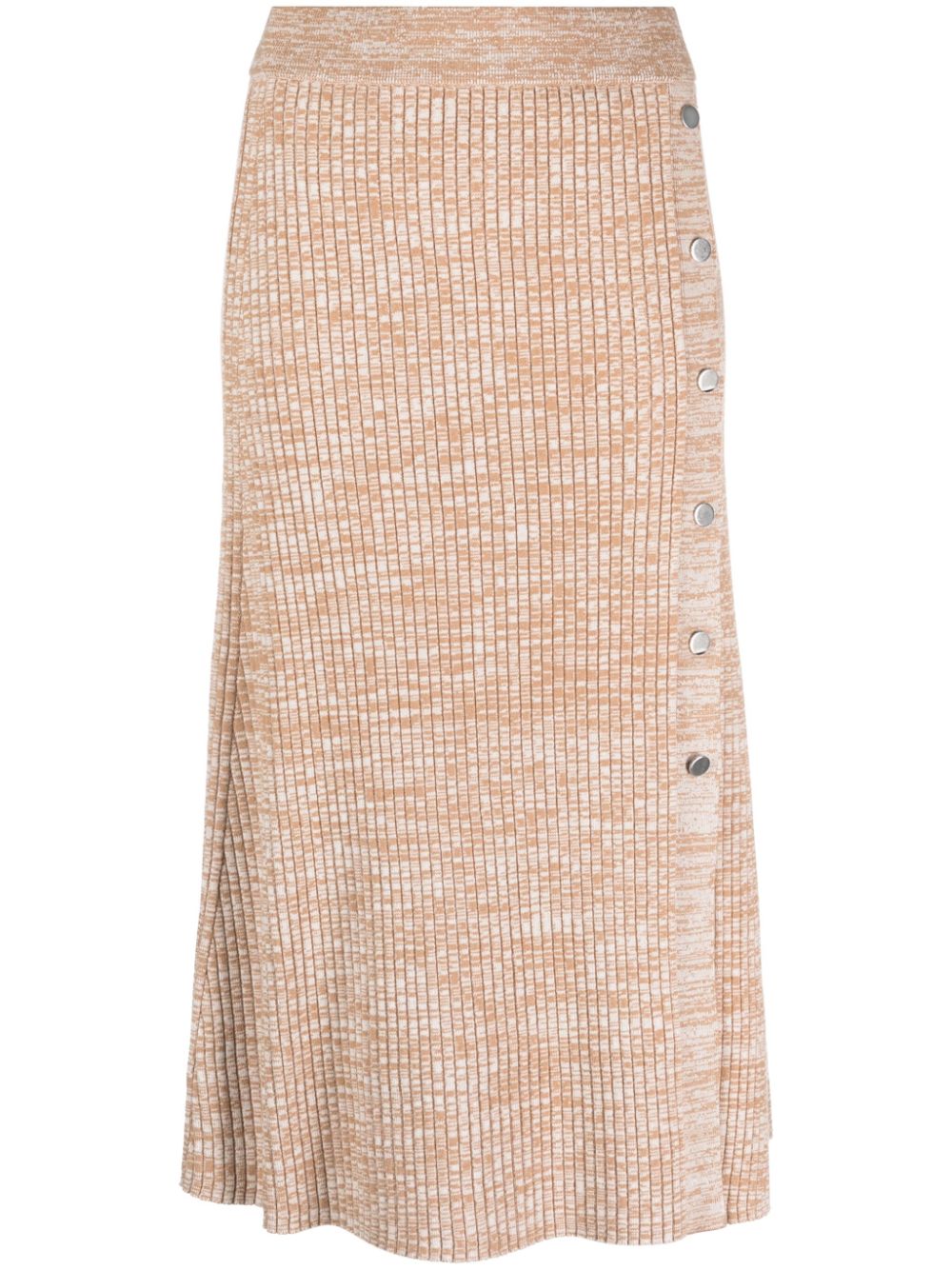 BOSS high-waisted button-up midi skirt - Neutrals von BOSS