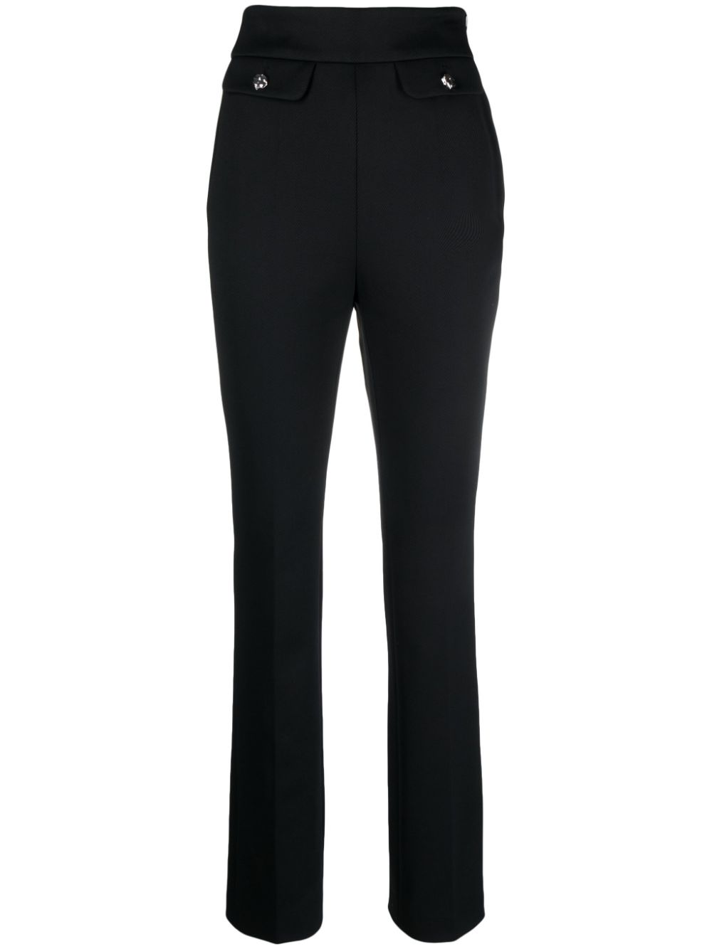 BOSS high-waisted slim-cut trousers - Black von BOSS