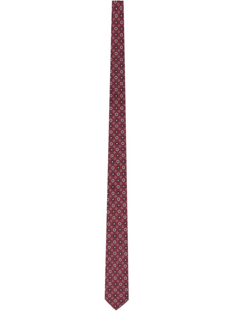 BOSS jacquard silk tie - Red von BOSS