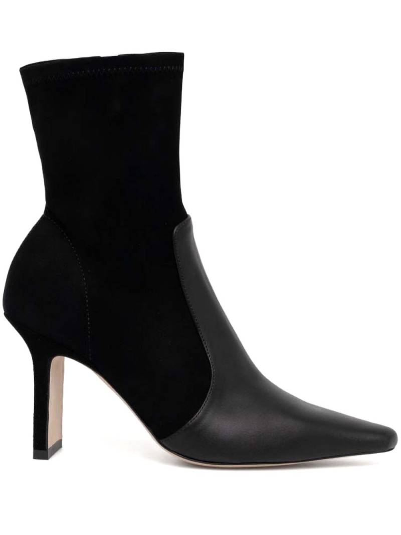 BOSS leather ankle boots - Black von BOSS