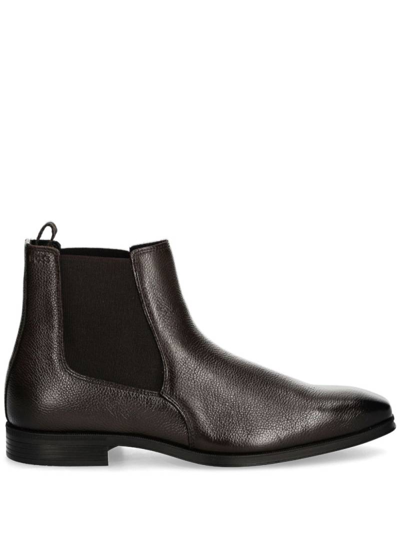 BOSS leather chelsea boots - Brown von BOSS