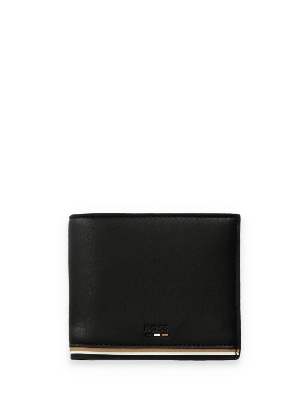 BOSS leather wallet - Black von BOSS