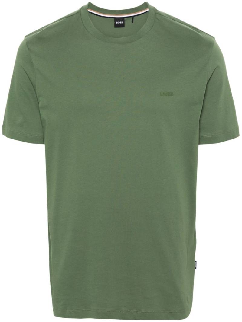 BOSS logo-appliqué cotton T-shirt - Green von BOSS