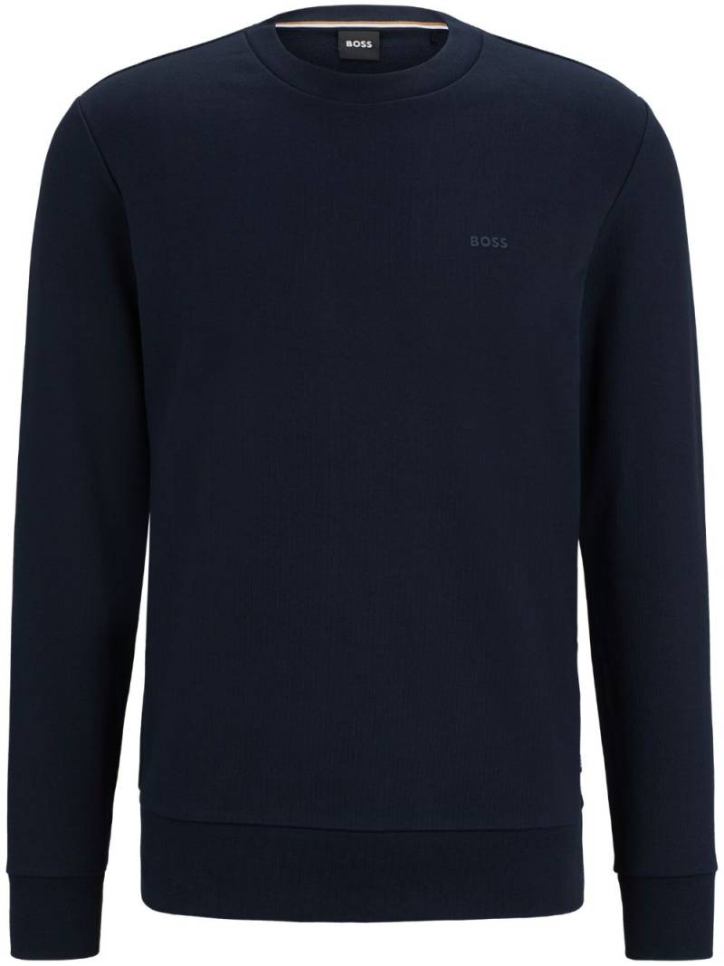 BOSS logo-appliqué cotton sweatshirt - Blue von BOSS