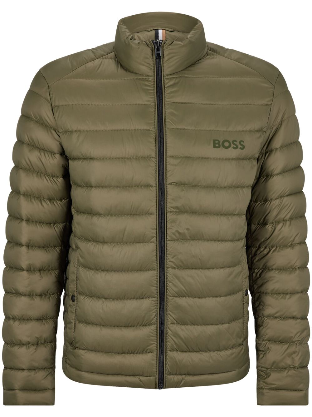 BOSS logo-appliqué padded jacket - Green von BOSS