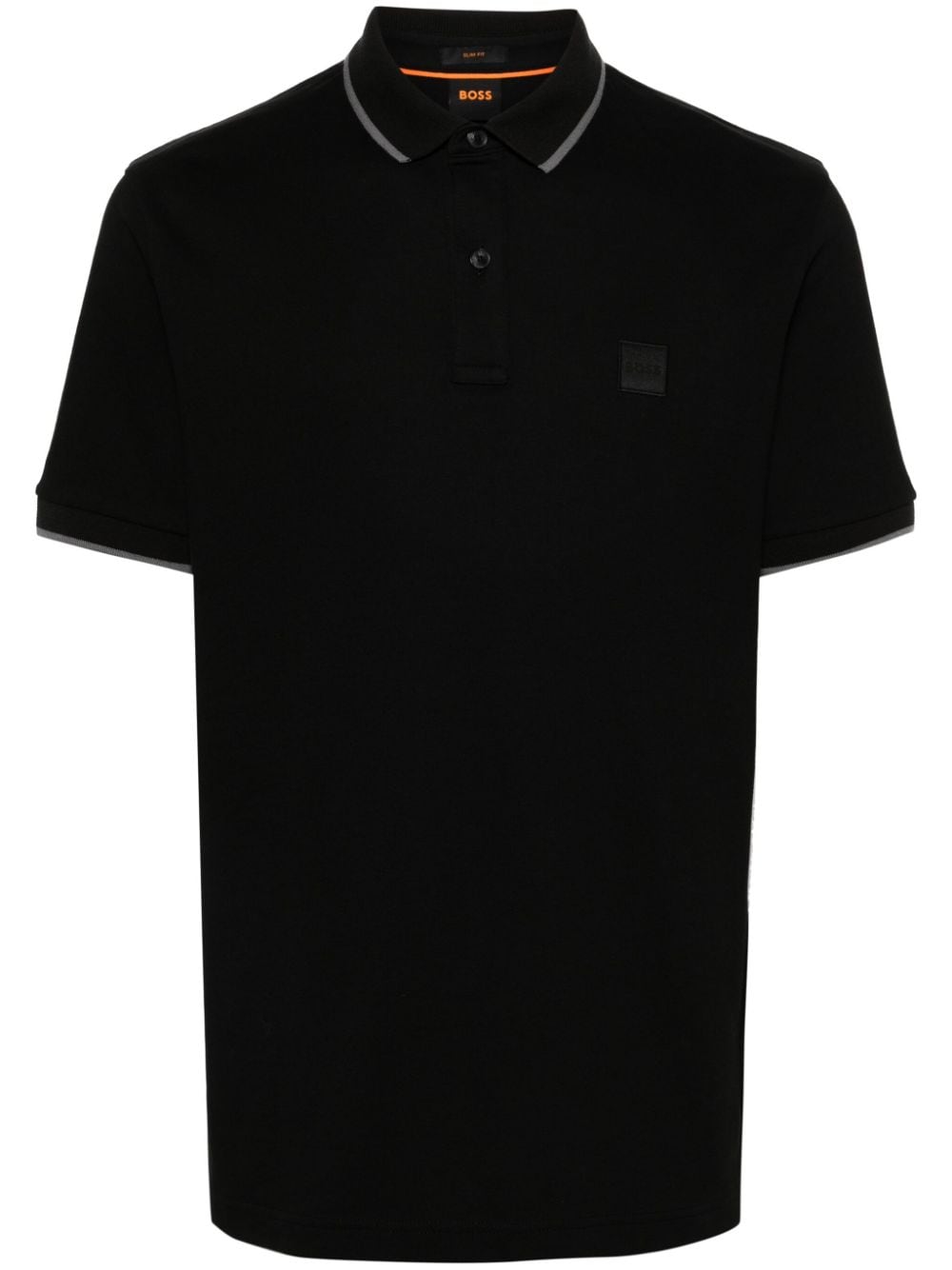 BOSS logo-appliqué polo shirt - Black von BOSS