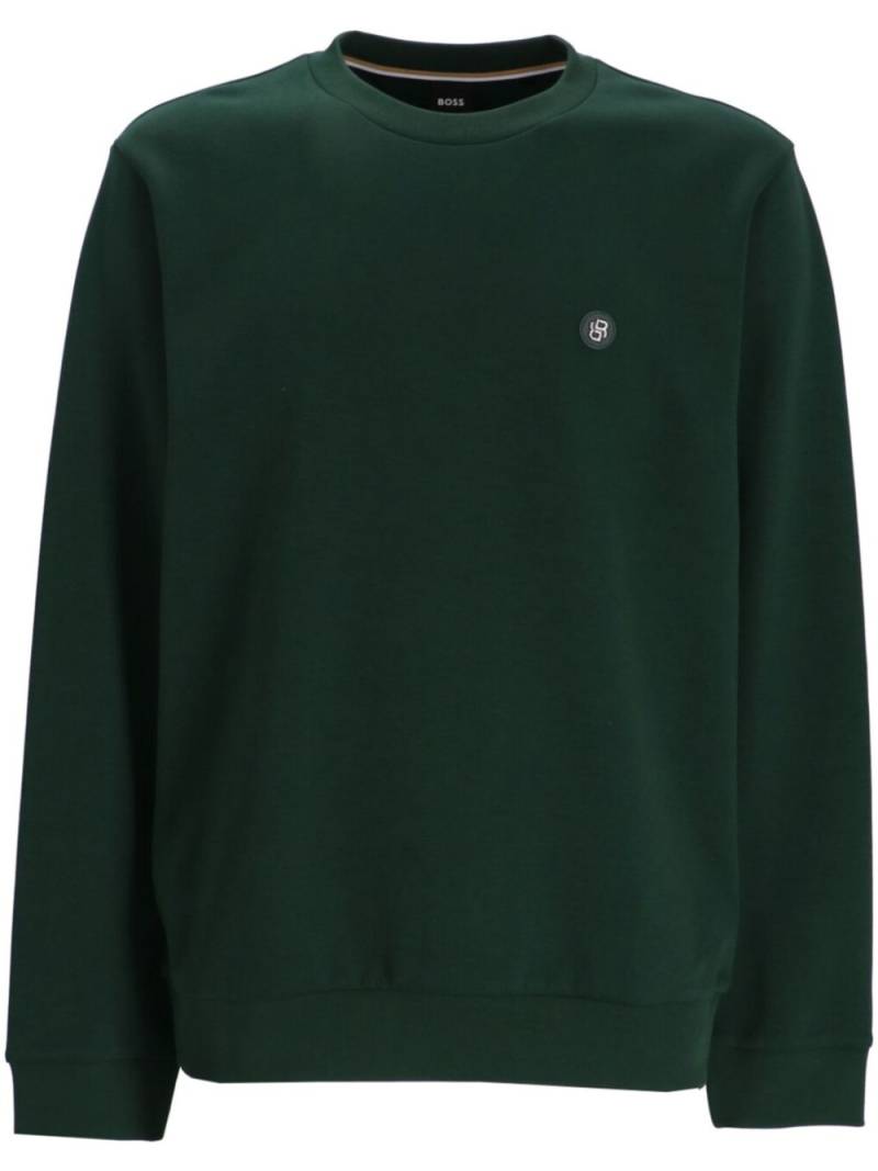 BOSS logo-appliqué sweatshirt - Green von BOSS