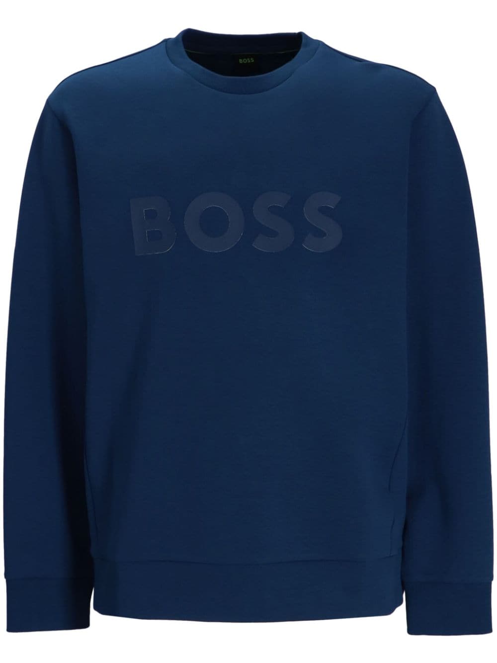 BOSS logo cotton sweatshirt - Blue von BOSS