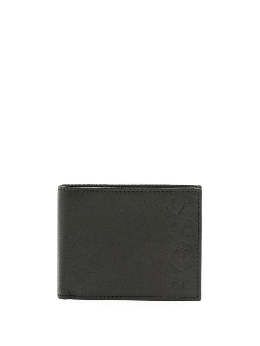 BOSS logo-debossed bi-fold wallet - Black von BOSS