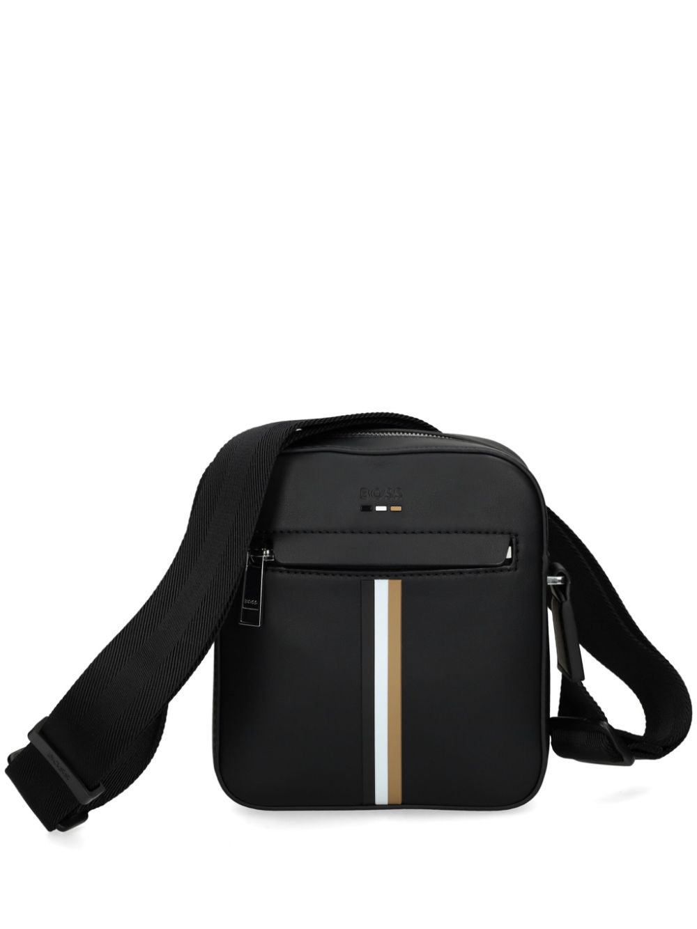 BOSS logo-debossed messenger bag - Black von BOSS