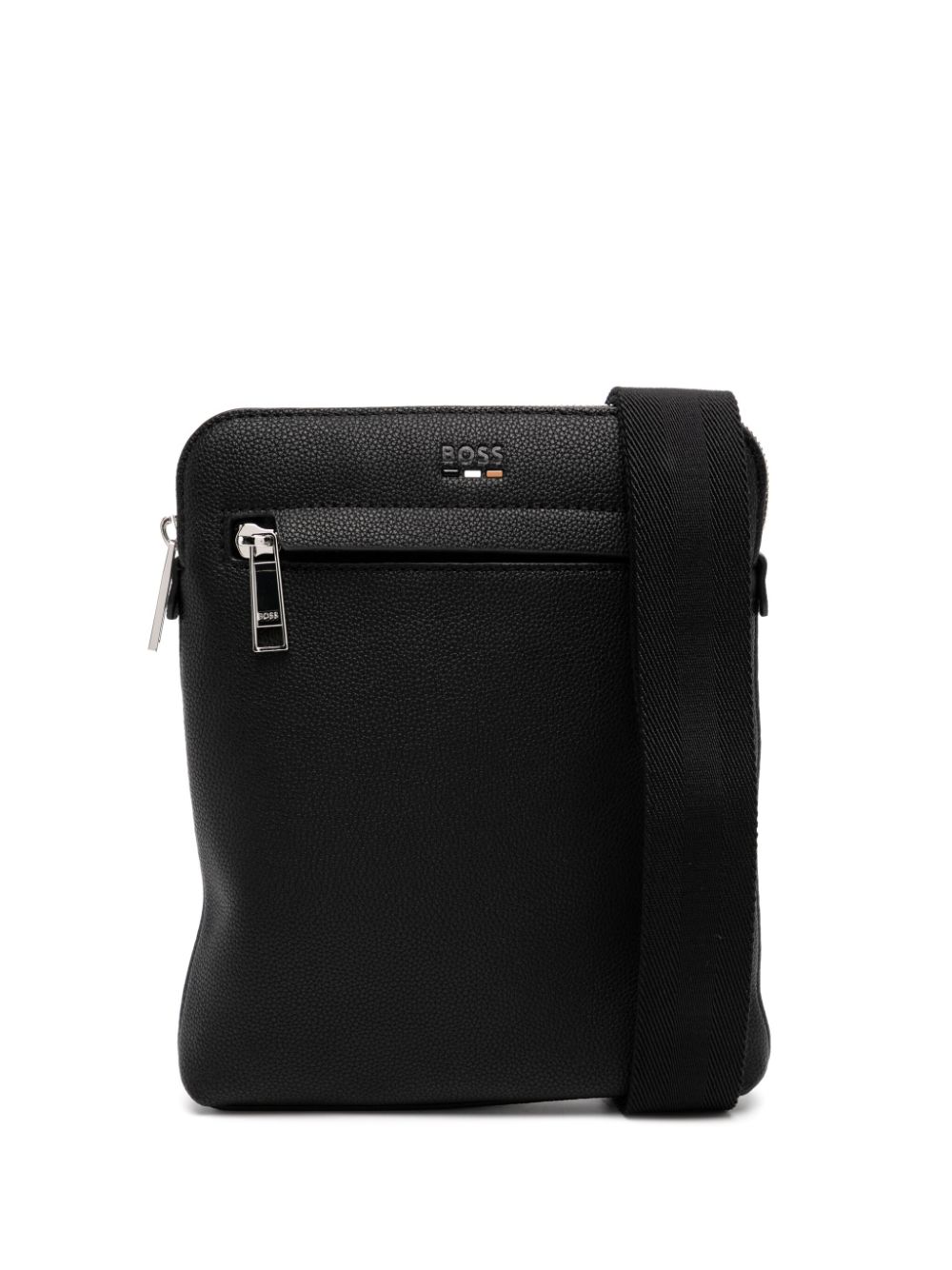 BOSS logo-debossed messenger bag - Black von BOSS