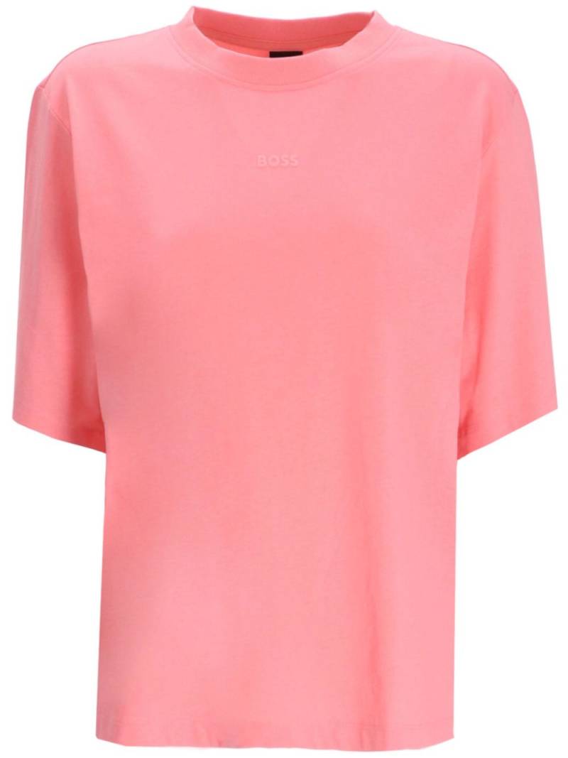 BOSS logo-embossed T-shirt - Pink von BOSS