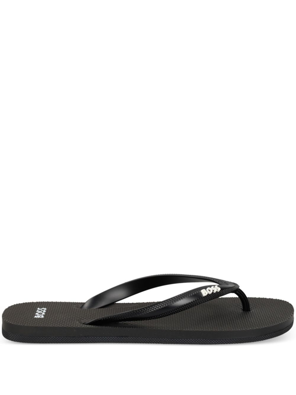 BOSS logo-embossed flip-flops - Black von BOSS