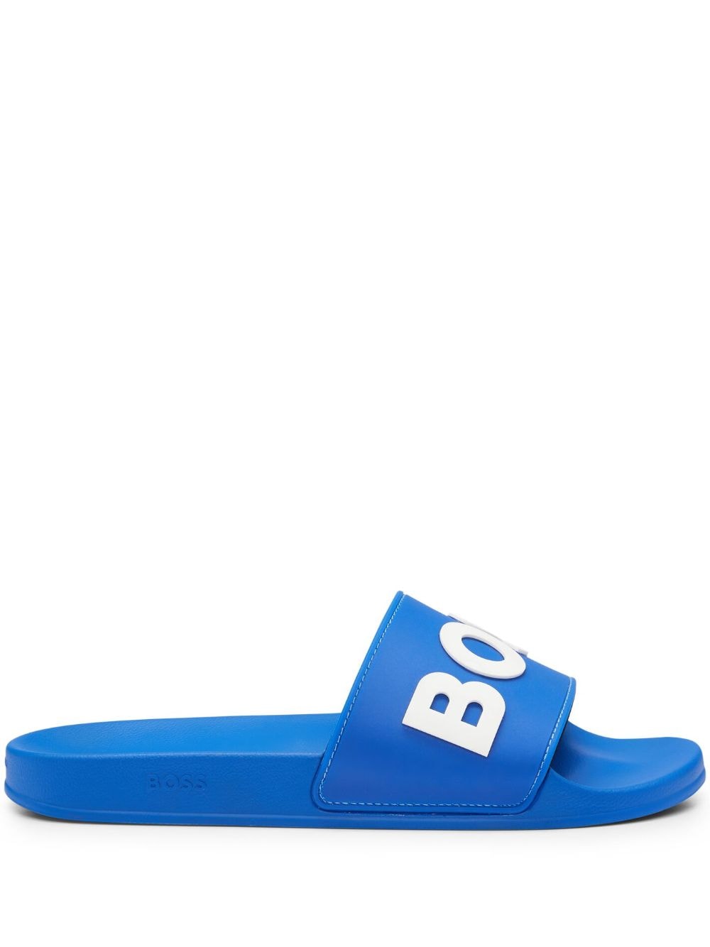 BOSS logo-embossed slides - Blue von BOSS