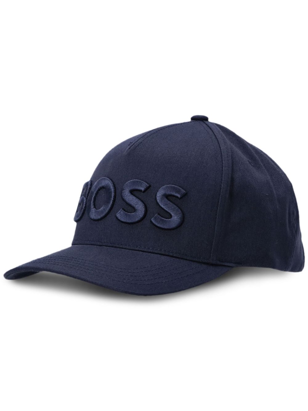 BOSS logo-embroidered cotton baseball cap - Blue von BOSS