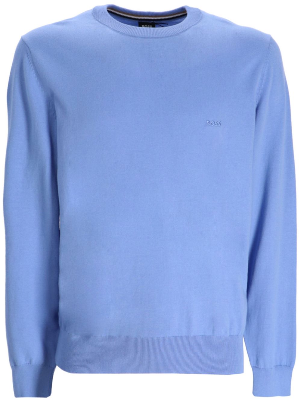 BOSS logo-embroidered jumper - Blue von BOSS