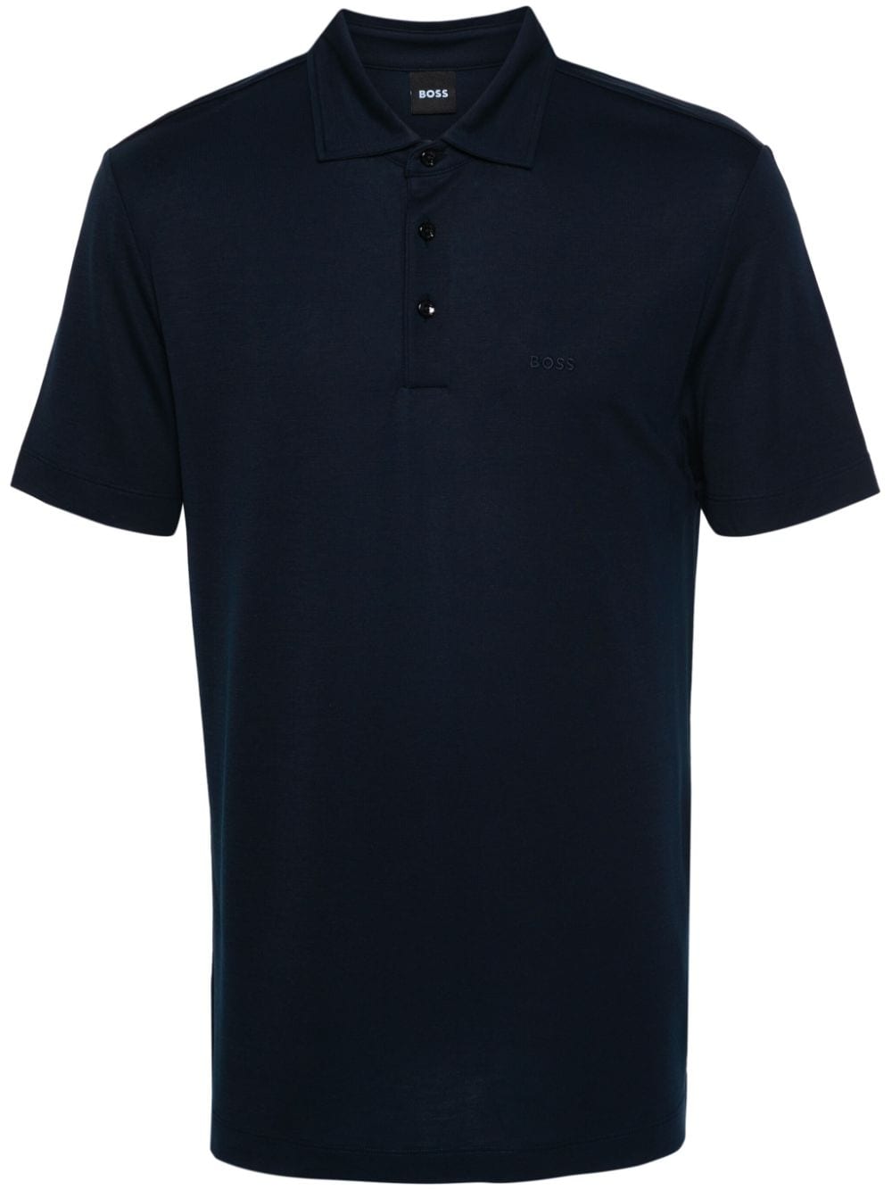 BOSS logo-embroidered polo shirt - Blue von BOSS