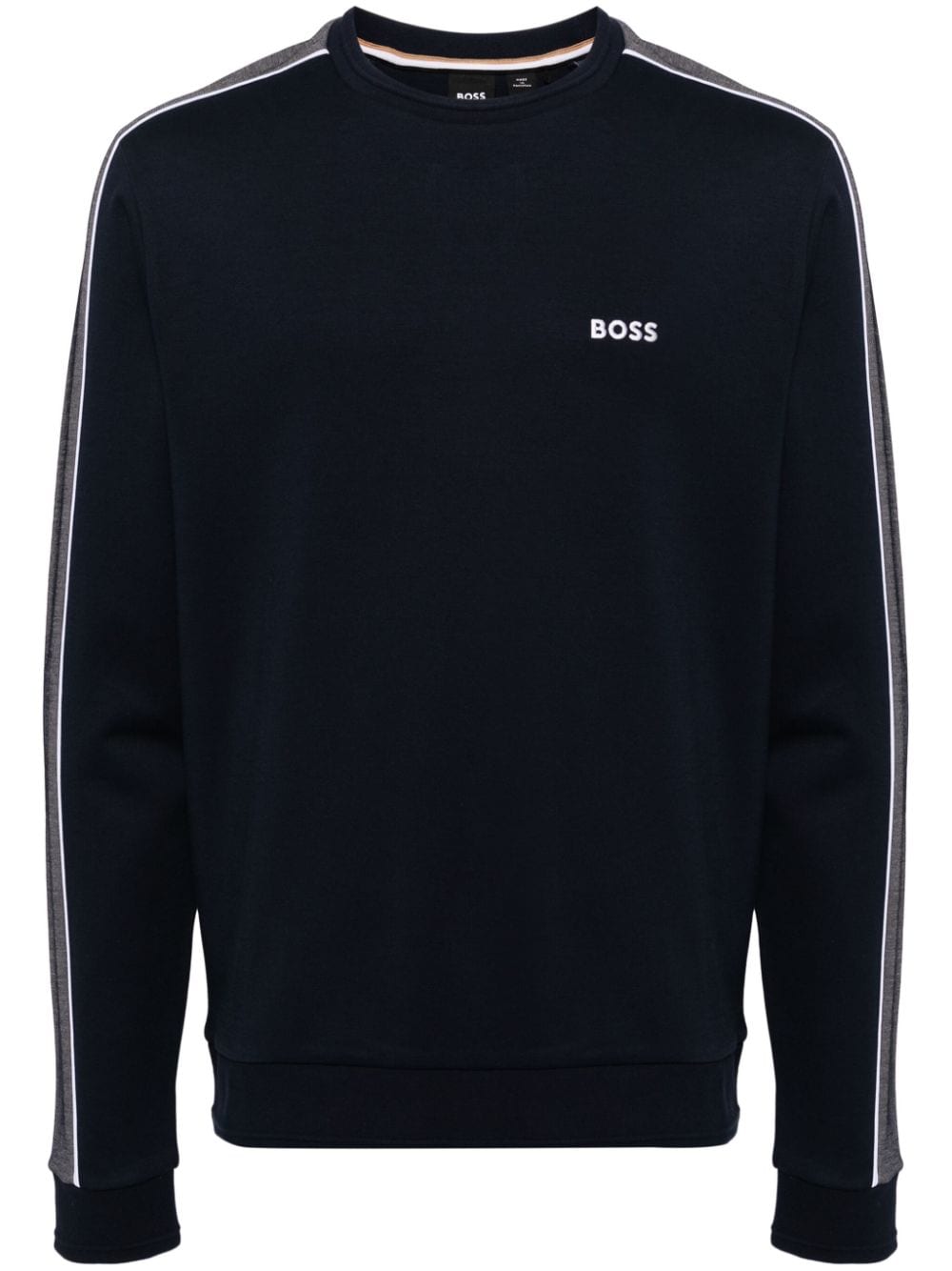 BOSS logo-embroidered sweatshirt - Blue von BOSS