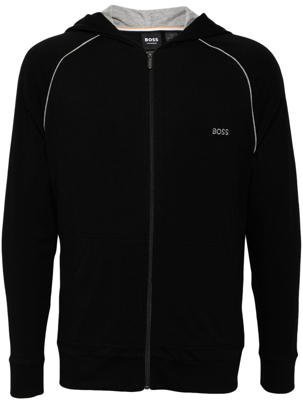 BOSS logo-embroidered track jacket - Black von BOSS