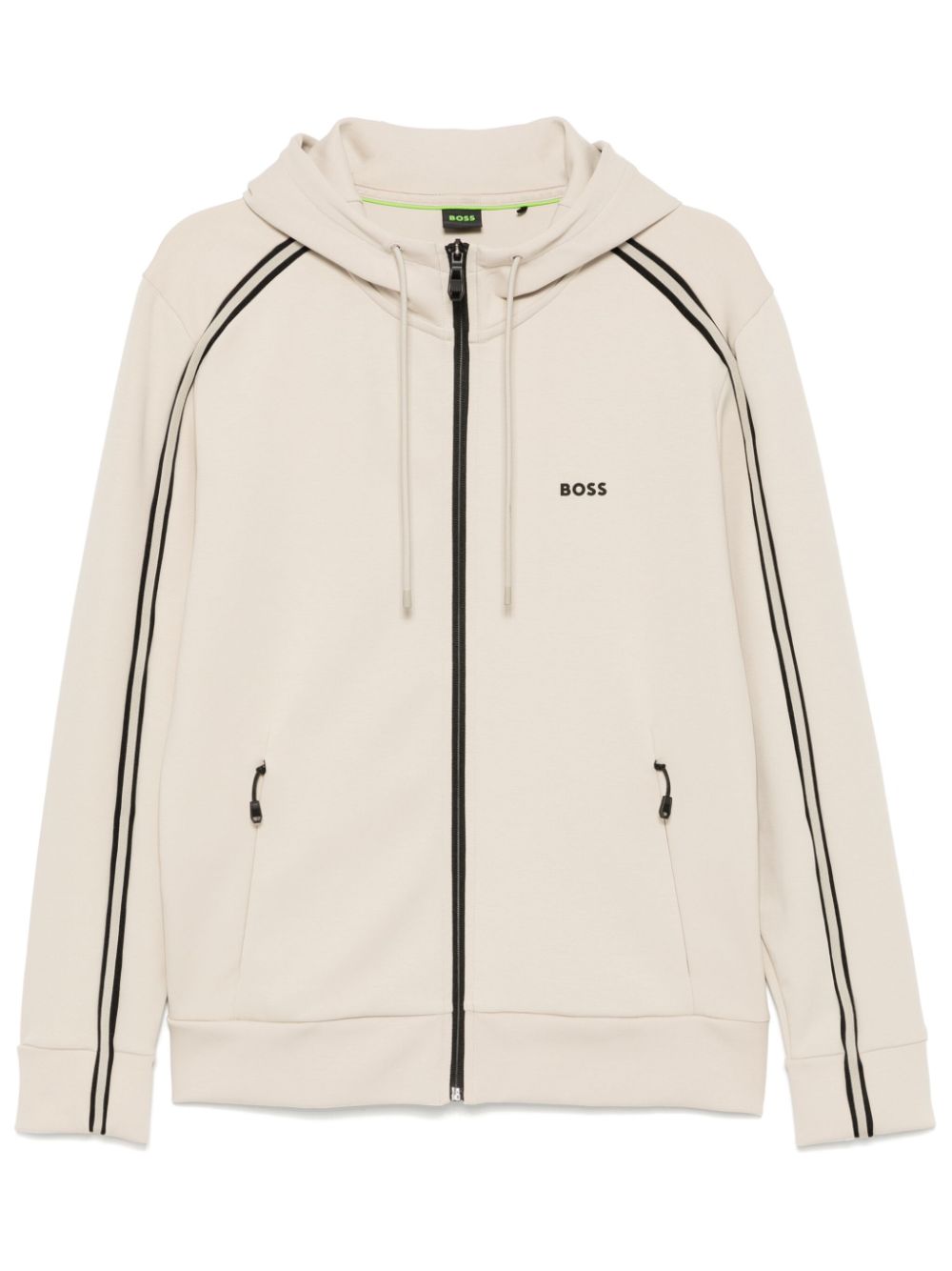 BOSS logo embroidery sport jacket - Neutrals von BOSS