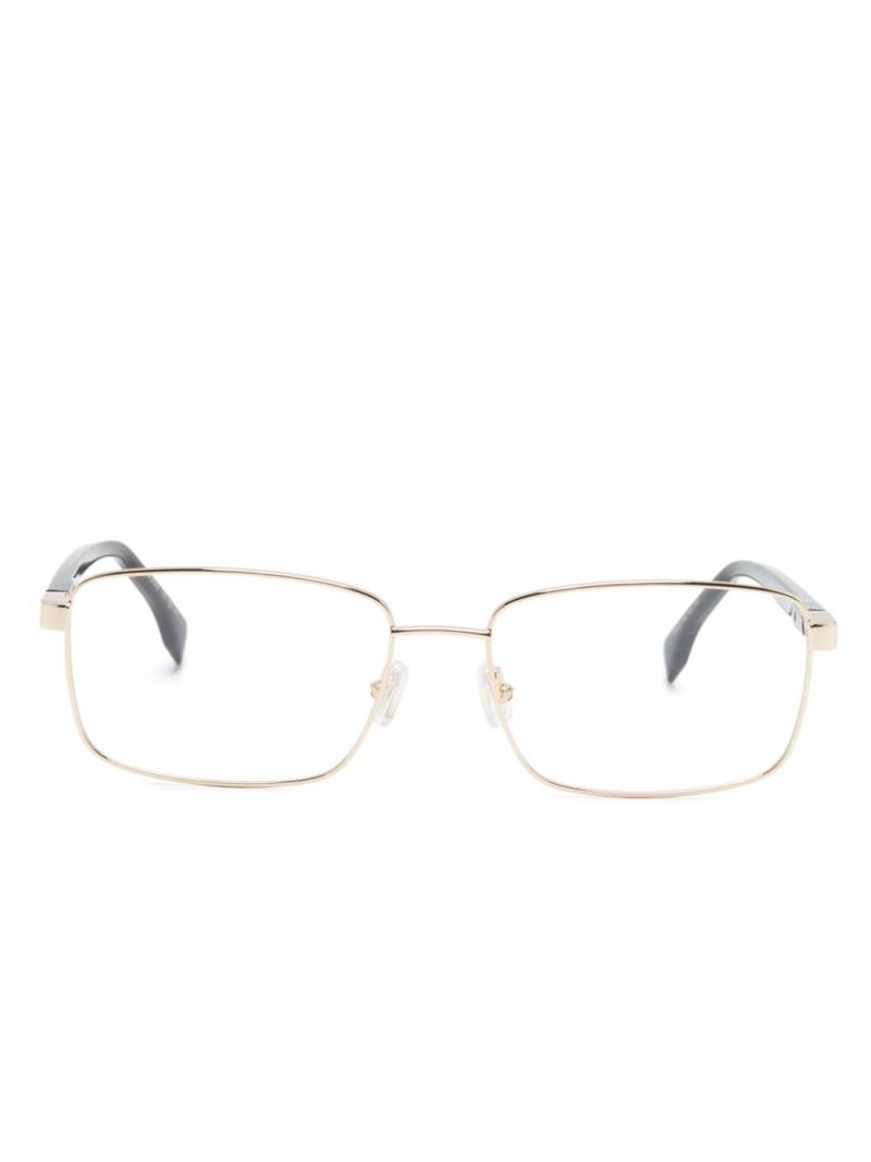 BOSS logo-engraved rectangle-frame glasses - Gold von BOSS