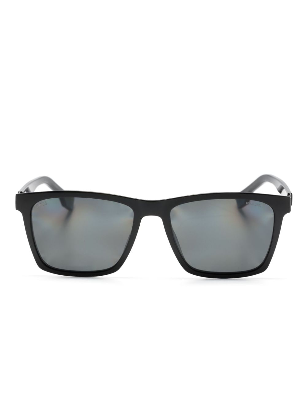 BOSS logo-engraved square-frame sunglasses - Black von BOSS