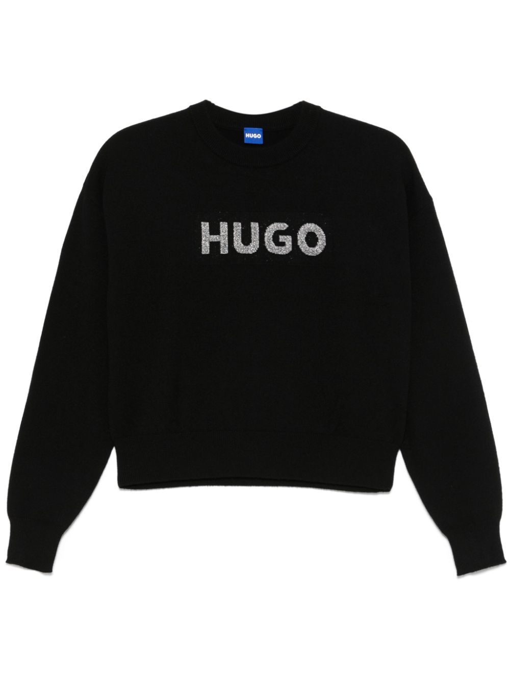 BOSS logo-jacquard sweater - Black von BOSS