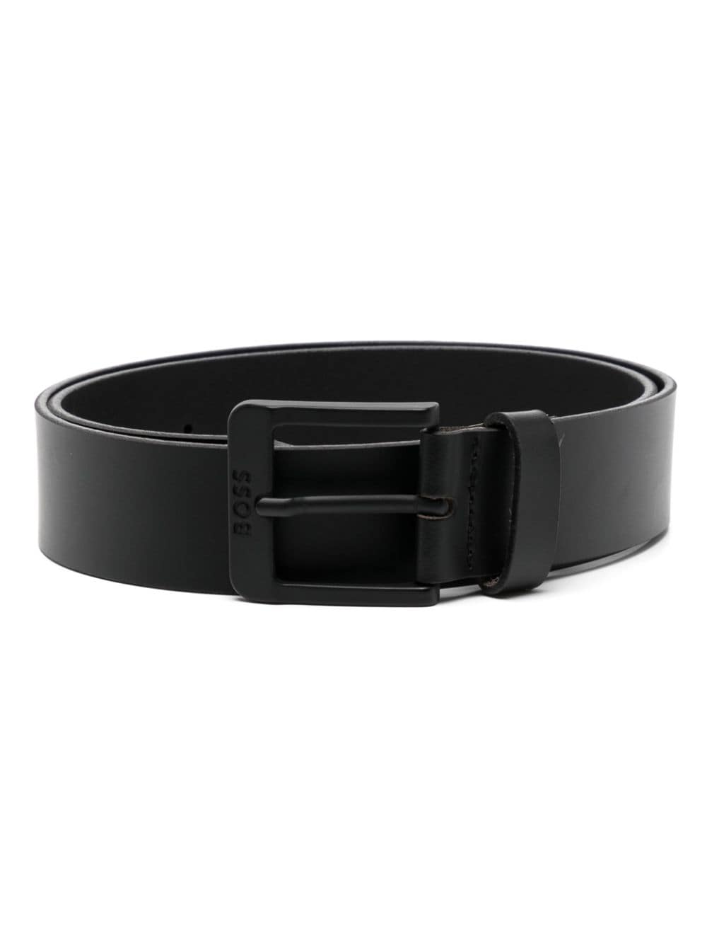 BOSS leather belt - Black von BOSS