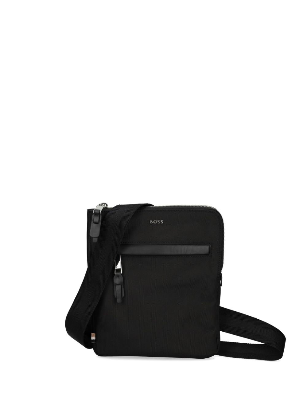 BOSS logo-lettering messenger bag - Black von BOSS