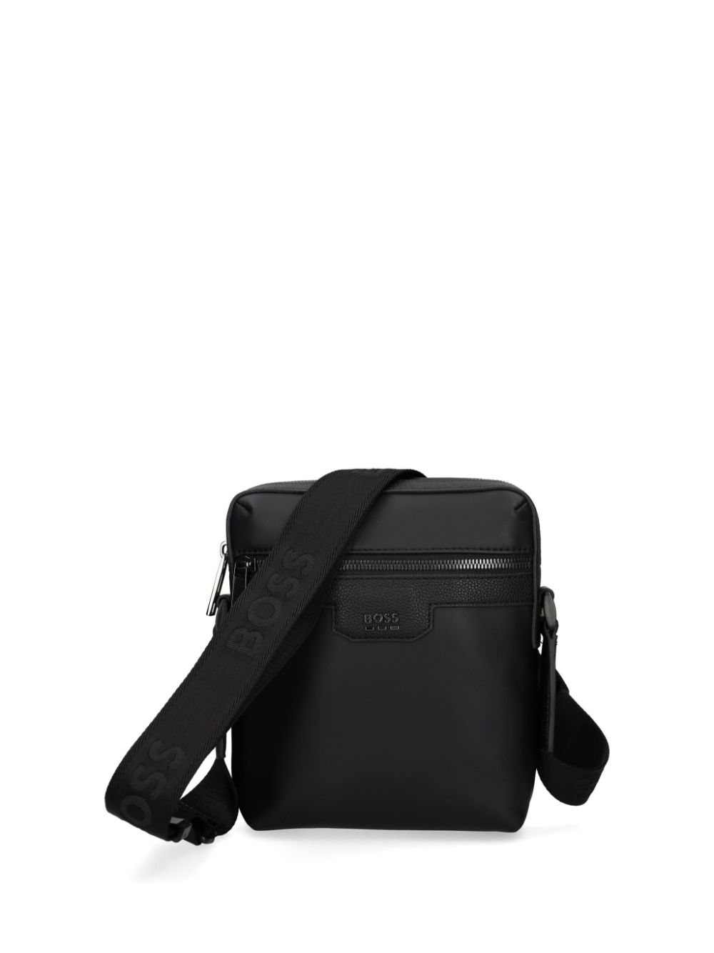 BOSS logo-lettering messenger bag - Black von BOSS