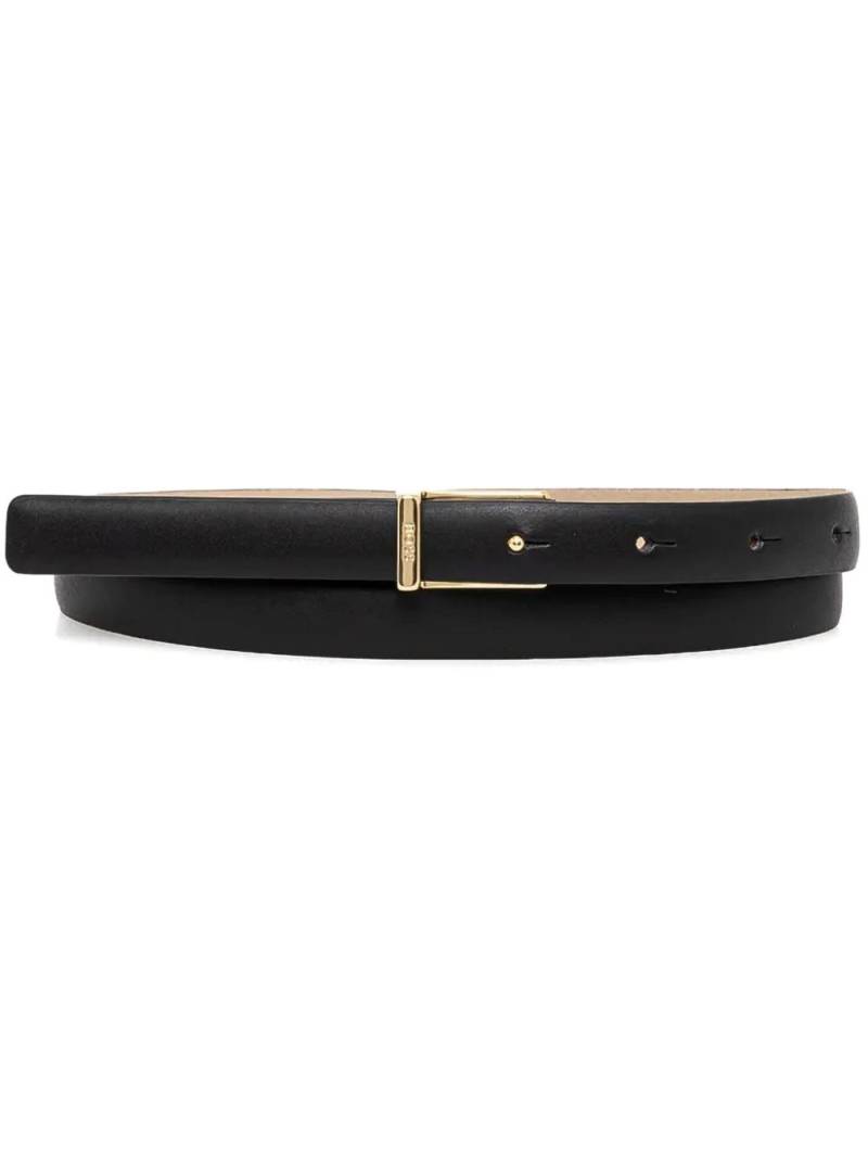 BOSS logo-loop leather belt - Black von BOSS