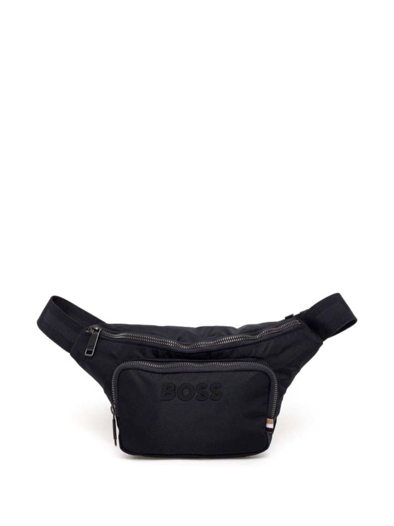 BOSS logo-patch belt bag - Blue von BOSS