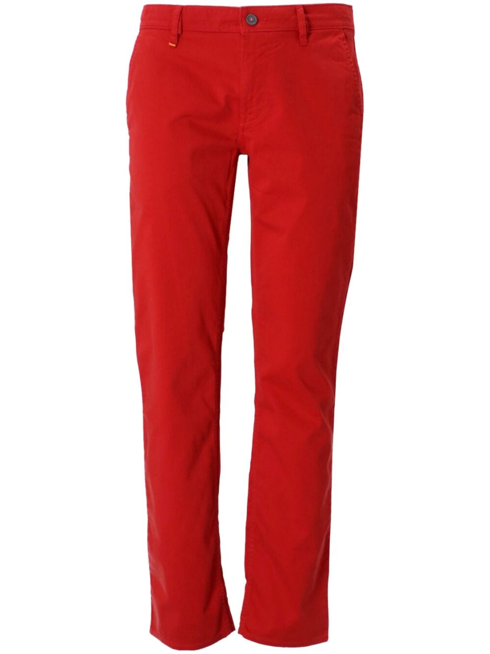 BOSS logo-patch chino trousers - Red von BOSS