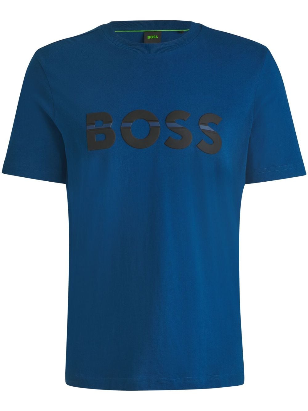 BOSS logo-patch cotton T-shirt - Blue von BOSS