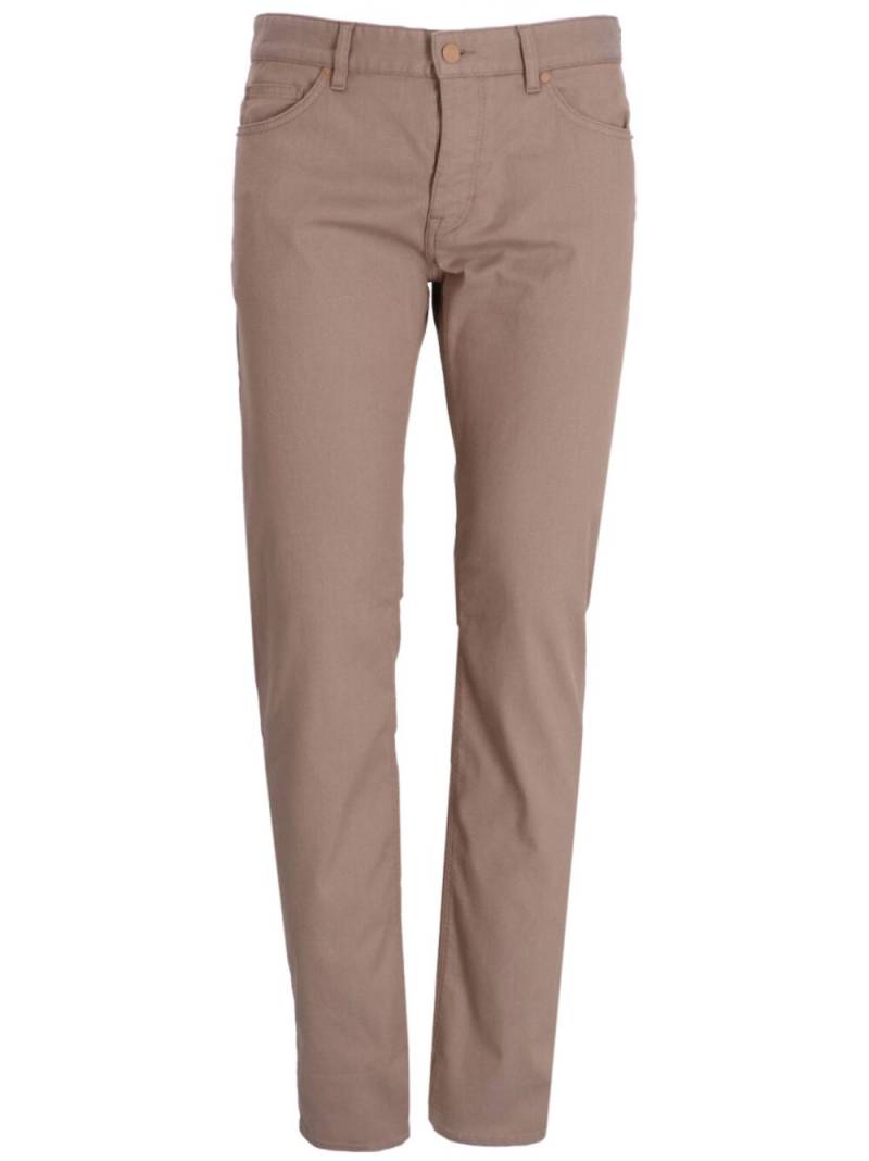 BOSS logo-patch regular-fit trousers - Neutrals von BOSS