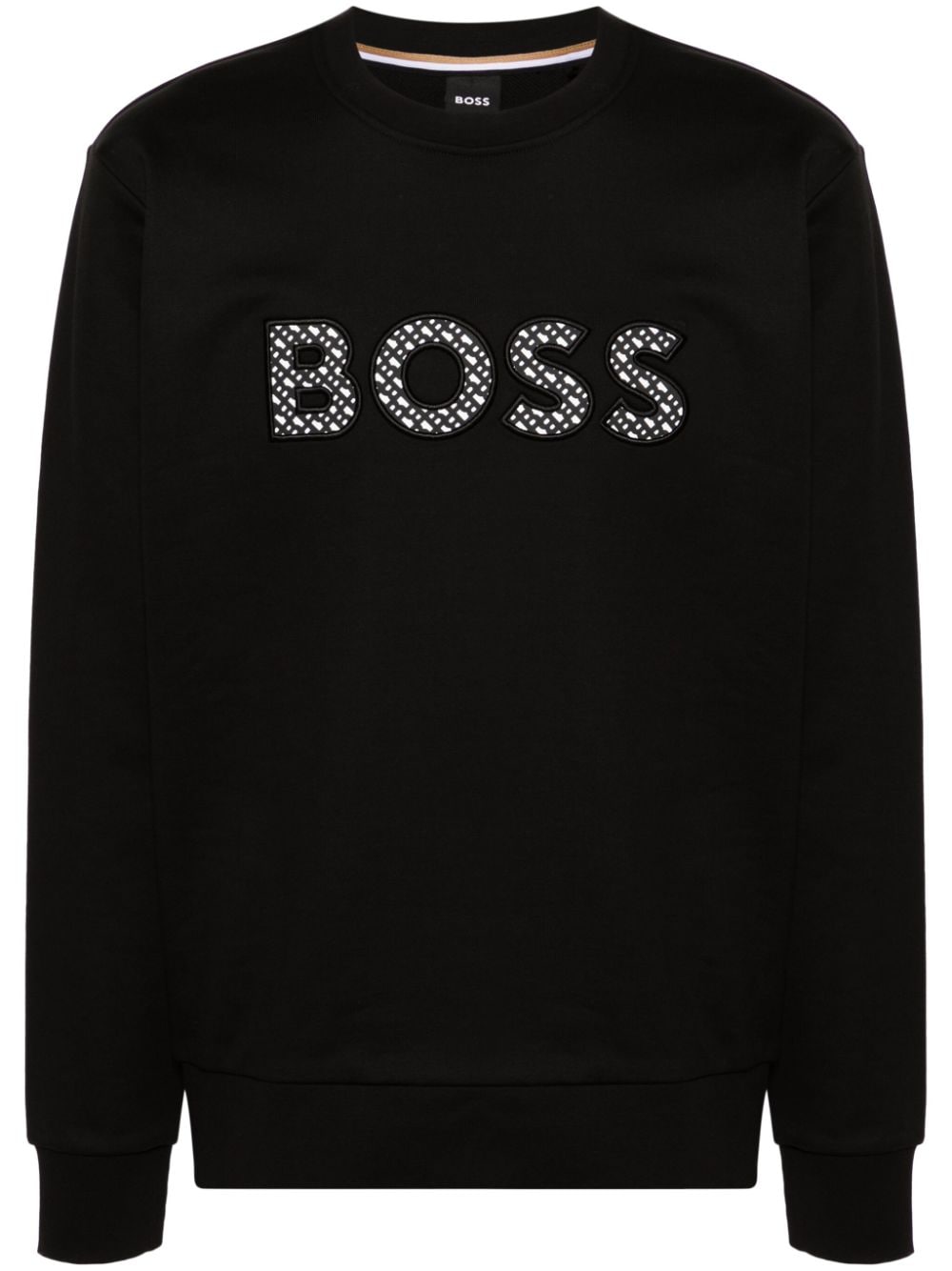 BOSS logo-patch sweatshirt - Black von BOSS