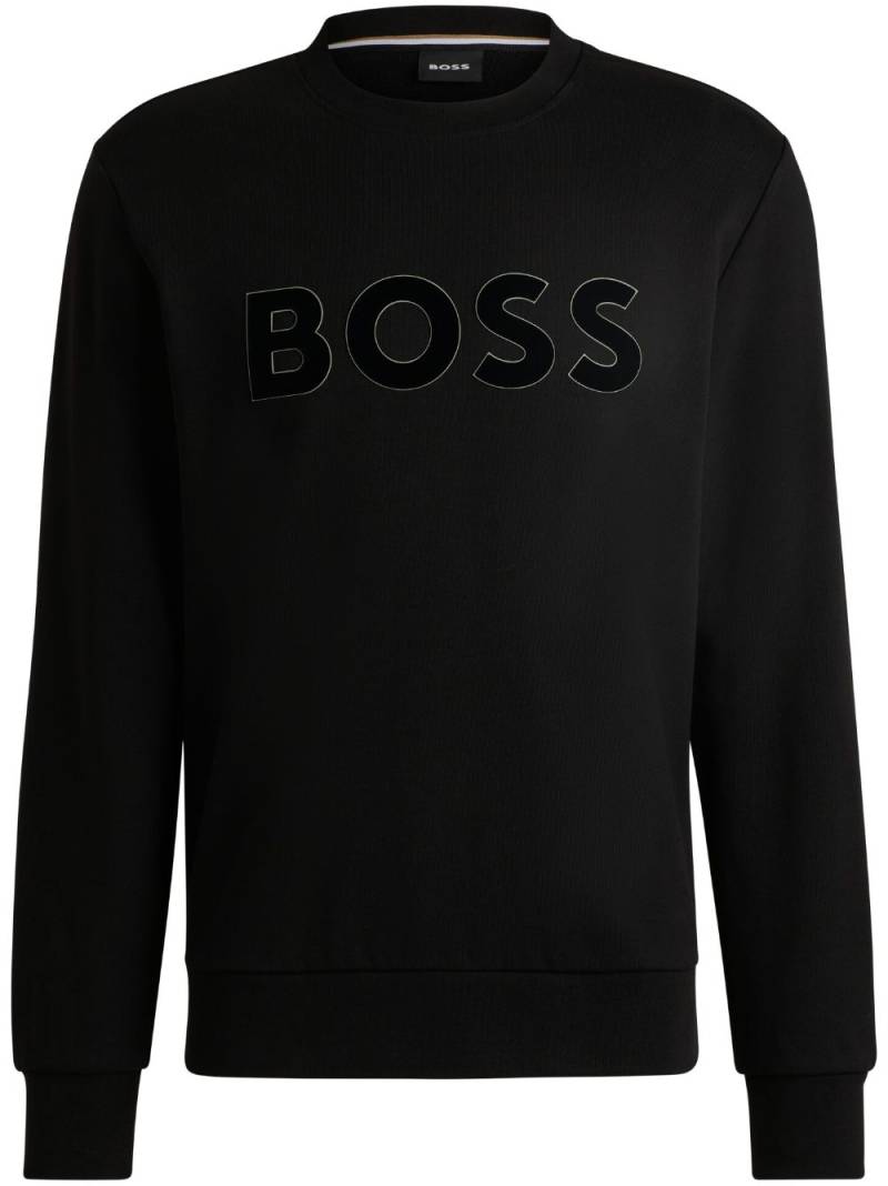 BOSS logo-patch sweatshirt - Black von BOSS