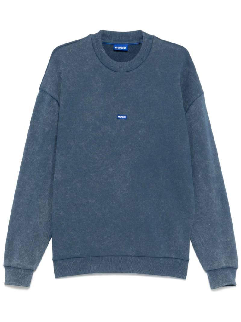 BOSS logo-patch sweatshirt - Blue von BOSS