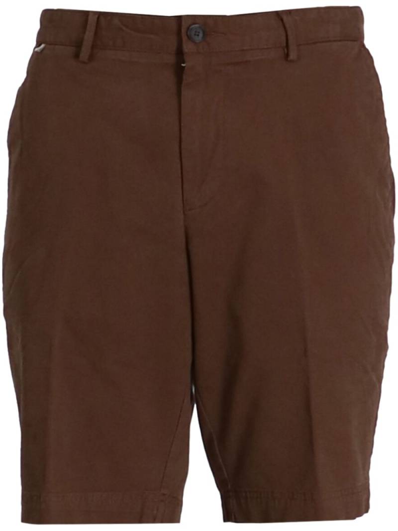 BOSS logo-patch tailored shorts - Brown von BOSS