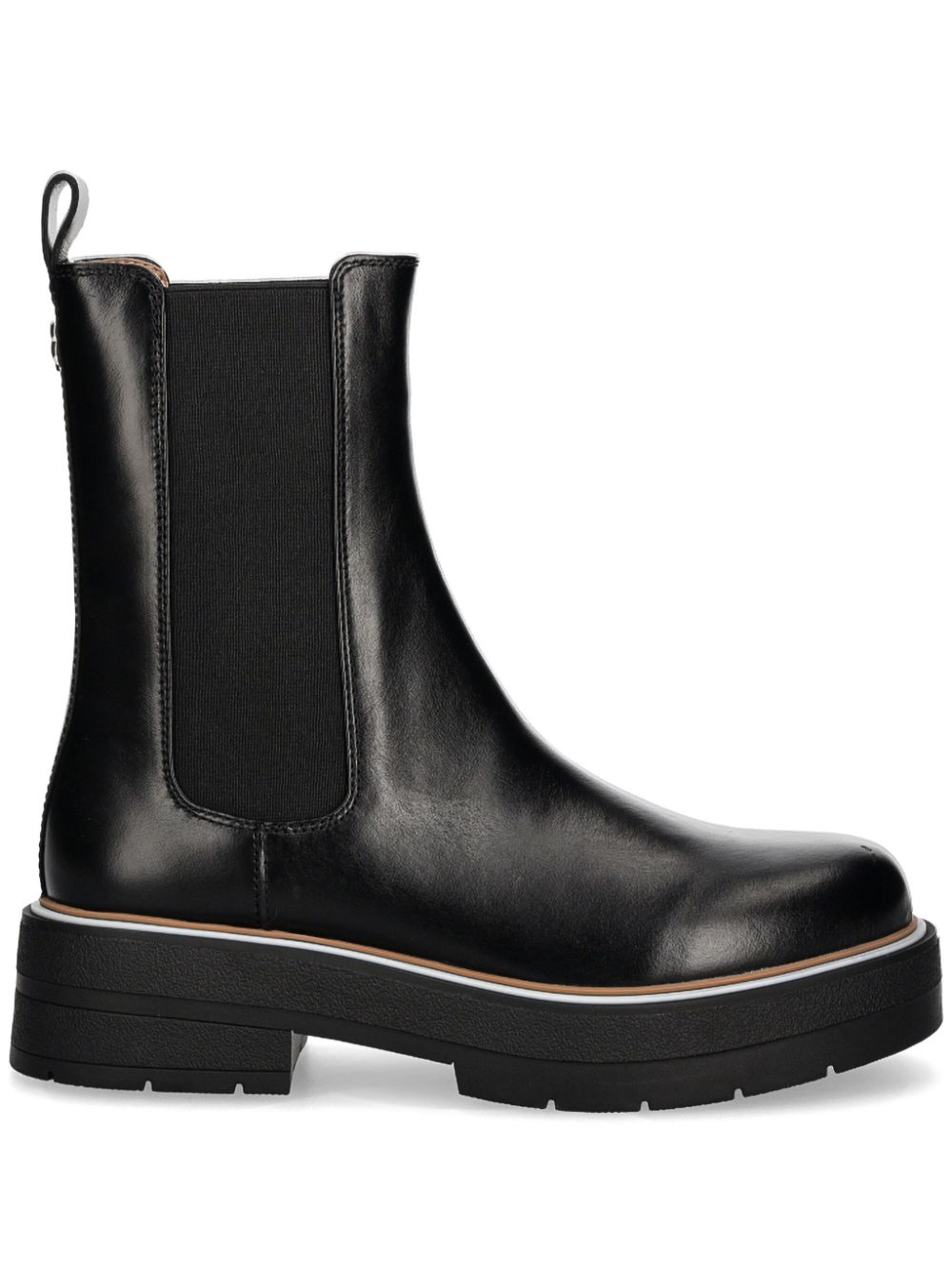 BOSS logo-plaque chelsea boots - Black von BOSS