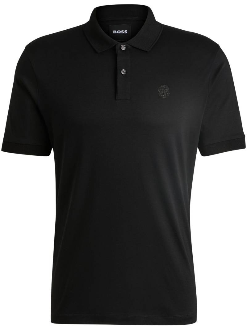 BOSS logo polo shirt - Black von BOSS