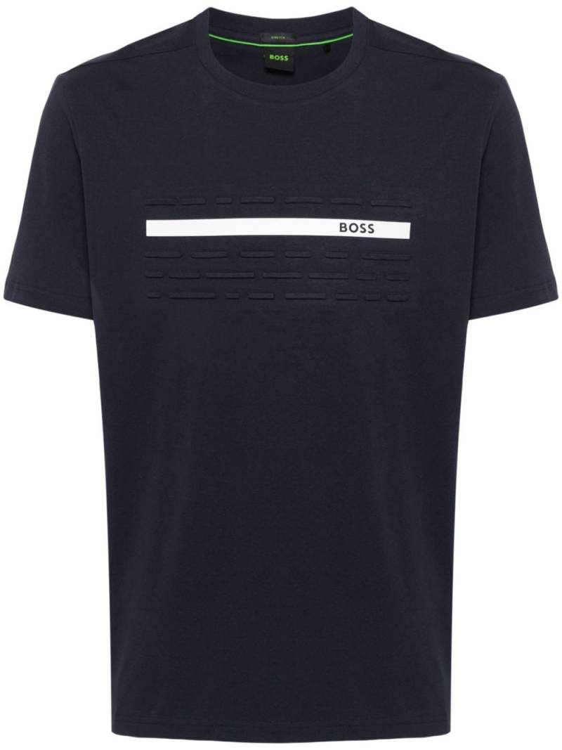 BOSS logo-print T-shirt - Blue von BOSS