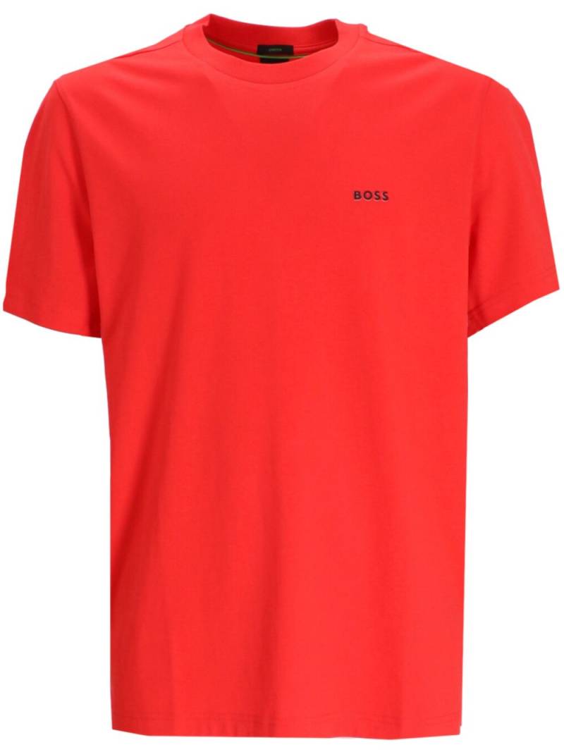 BOSS logo-print T-shirt - Red von BOSS