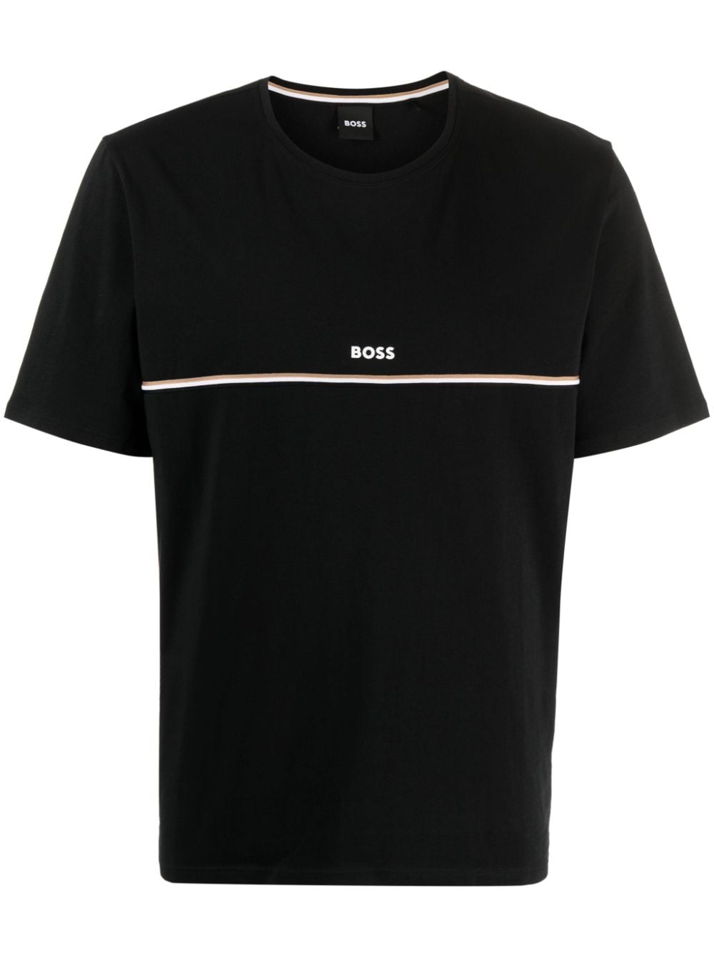 BOSS logo-print cotton T-shirt - Black von BOSS