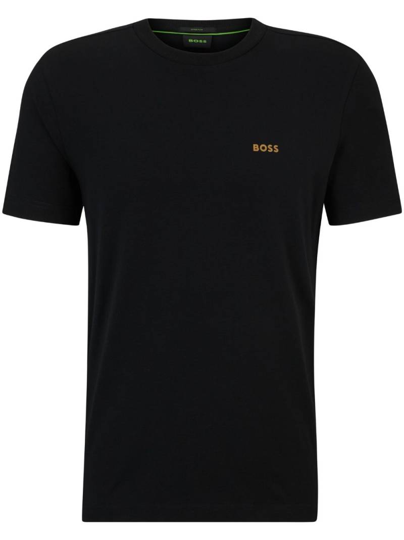 BOSS logo-print cotton T-shirt - Black von BOSS