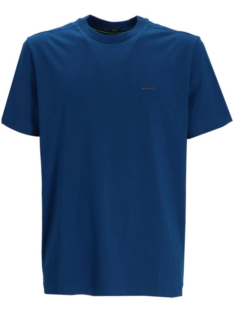 BOSS logo-print cotton T-shirt - Blue von BOSS