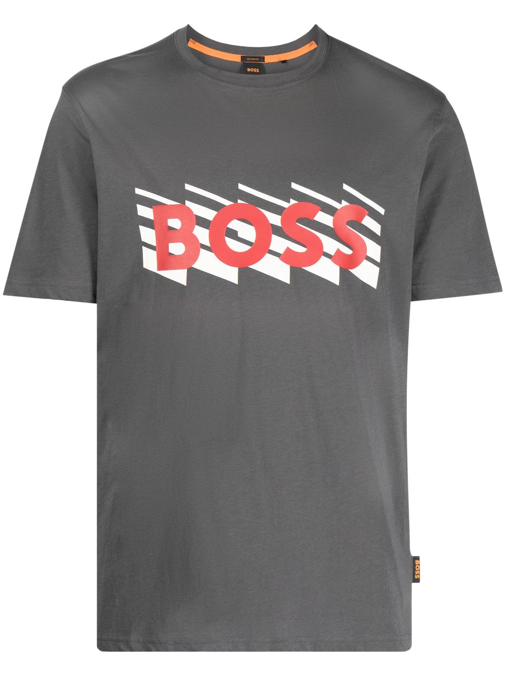 BOSS logo-print cotton T-shirt - Grey von BOSS