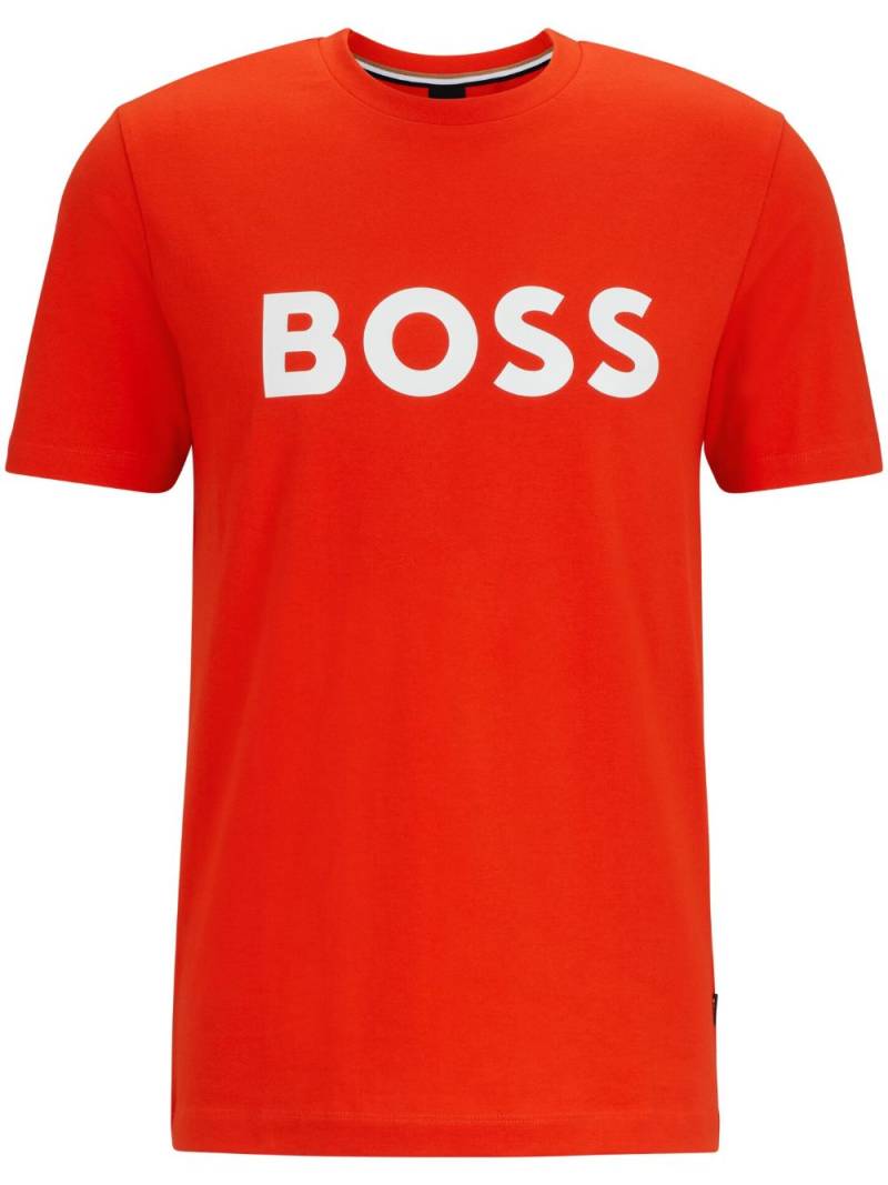 BOSS logo-print cotton T-shirt - Red von BOSS