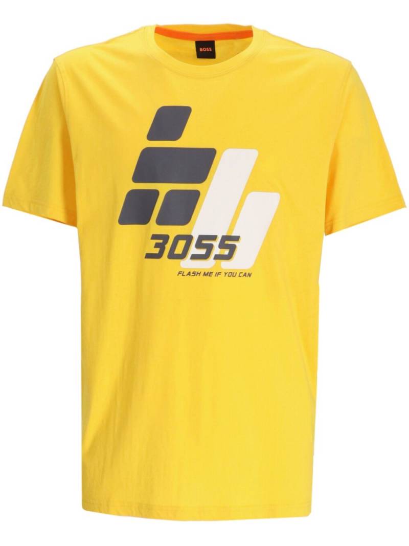 BOSS logo-print cotton T-shirt - Yellow von BOSS