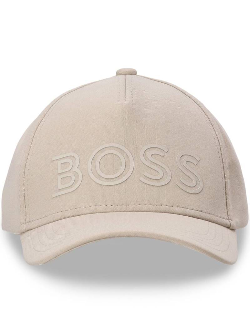 BOSS logo-print cotton cap - Neutrals von BOSS